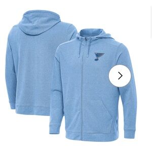 Mens St Louis Blues Antigua Effortless Full zip Hoodie Sz 2XL  WT